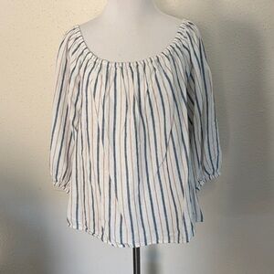 Sanctuary Striped Blouse - Blue, White, and Pink